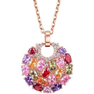 Gorgeous Crystal Multi Colored Pendant NWT